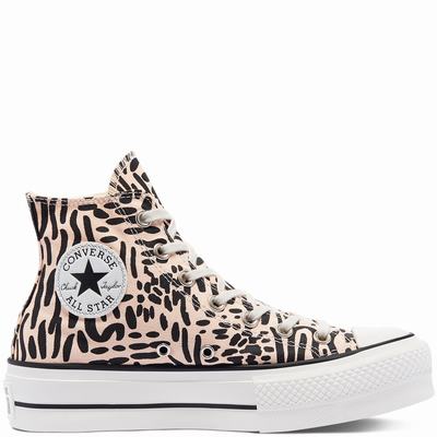 Női Converse Graphic Print Platform Chuck Taylor All Star Magasszárú Cipő CO8632150 Piros /